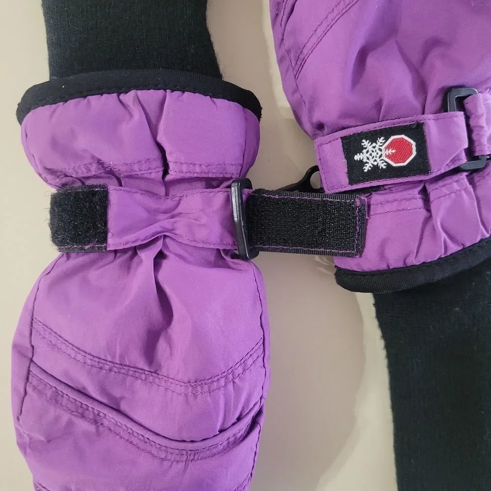 SnowStoppers® Kids Purple Waterproof Long Cuff Winter Thinsulate™ Mittens